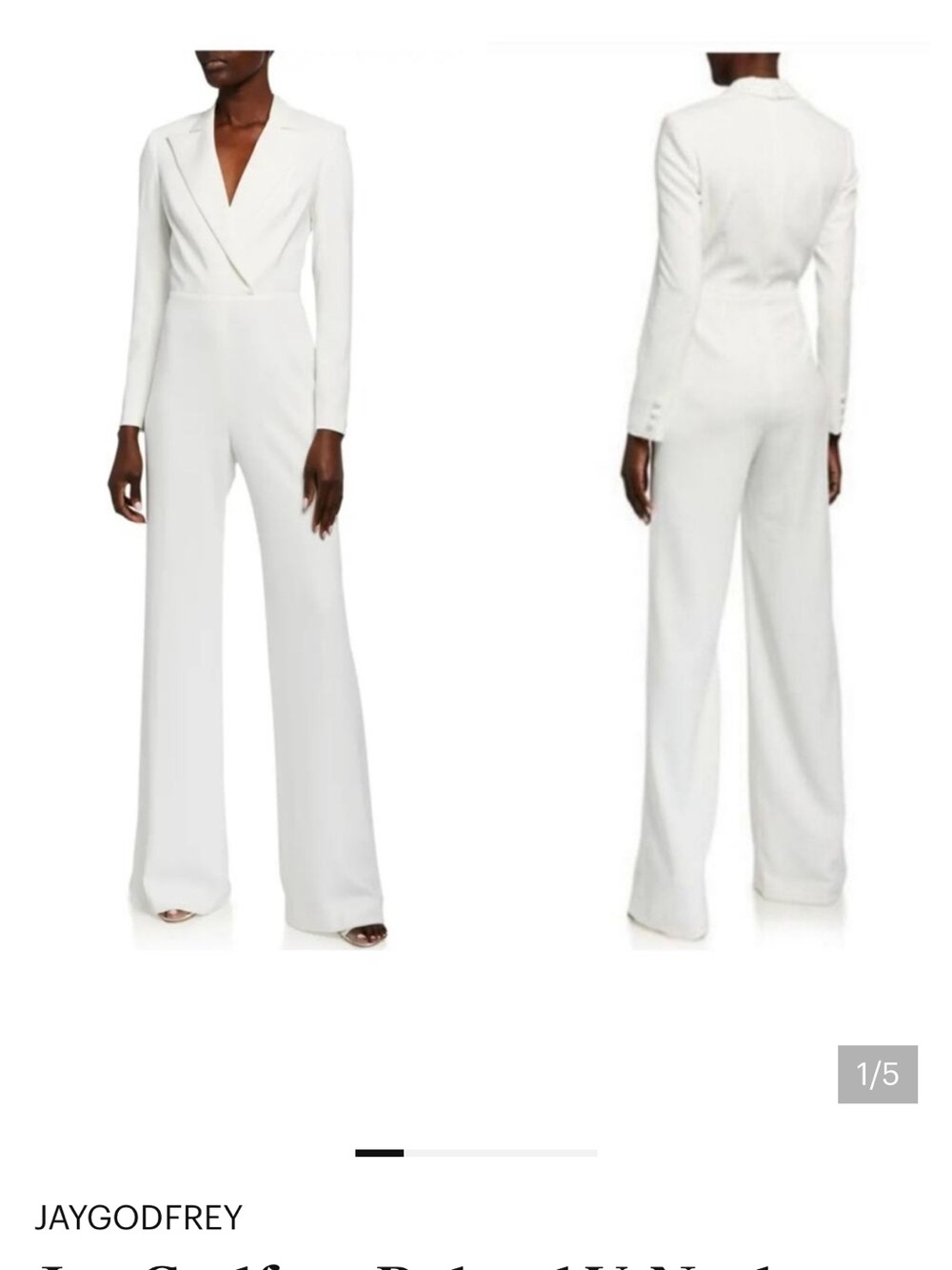 Jay Godfrey Dressy Ivory Jumpsuit Size 4 New with Tags 🩶Originally $495